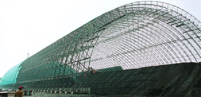 叶城热电厂螺栓球网架干煤棚